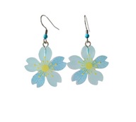Kolczyki "Kwiaty Wiśni", niebieskie, cieniowane