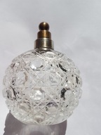 FLAKON KRYSZTAŁ DO PERFUM SREBRNY KOREK I POŁ.XX w