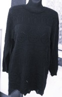 pimkie sweter granatowy w azurowe wzory r 44/46