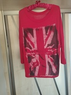 BLUZKA CZERWONA Z NADRUKIEM NA PRZODZIE R.44