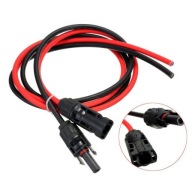 Kabel solarny 2x1m 4mm² czarny/czerwony z konektorami MC4