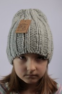 Wełniana czapka Eskimo - rękodzieło, S brąz - nugat, wełna peruwiańska