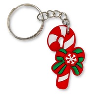 Świąteczny BRELOK Laska Cukrowa Zawieszka Świąteczna KLUCZY PREZENT