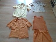 GARSONKA KOSTIUM DAMSKI ŻAKIETY 3 SZTUKI KRÓTKI RĘKAW