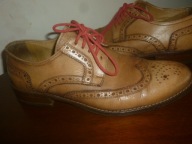 BUTY MĘSKIE BARTON -R-41-WKŁ-26,5CM-SKÓRA NAT MADE IN ITALY.