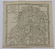 Skandynawia Szwecja i Norwegia mapa Robert de Vaugondy 1750 r