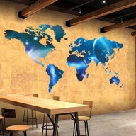 9 Naklejka na ścianę sufit mapa świata