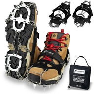 RACZKI NA BUTY TURYSTYCZNE ANTYPOŚLIZGOWE ŁAŃCUCHY KOLCE TREKKINGOWE ETUI