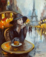 Obraz olejny "Samotność w wielkim mieście"