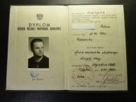 Stary Dyplom Oficera Polskiej Marynarki Handlowej,PRL,Gdynia,1969r.