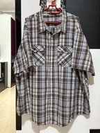 6 Koszula Southbay na zatrzaski kolorowa krata 2 kieszenie bawełna duża 5XL
