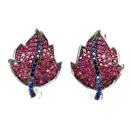 RUBINY MJANMAR KOLCZYKI