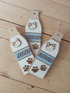 Butelka Tabliczka 3D Imię na drapak dla Kota Rustykalna