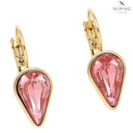 76487 KOLCZYKI 18K POZŁACANE 24/9 MM ROSE CRYSTAL Swarovski
