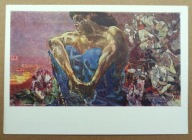 POCZTÓWKA - DEMON - MICHAIŁ WRUBEL - ros. malarz ur.1856 r. Kartka z 60-ych