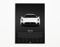 PLAKAT MASERATI MC20 IDEALNY NA PREZENT OBRAZ NA ŚCIANE A3