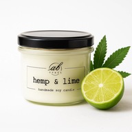 Naturalna Świeca Sojowa - Hemp & Lime | Ręcznie Robiona | 155 g