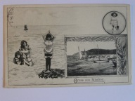 Międzyzdroje Misdroy skok do wody 1903 kolaż