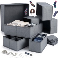 ORGANIZERY DO SZAFY SZUFLADY NA UBRANIA BIELIZNĘ 6 szt.