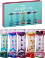 THE TWIDDLERS 5 Liquid Motion Timer klepsydra sensoryczna 15 cm 5 kolorów