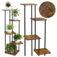 KWIETNIK METALOWY STOJĄCY REGAŁ STOJAK NA ROŚLINY KWIATY LOFT PÓŁKI 107 CM