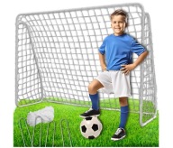 BRAMKA PIŁKARSKA DLA DZIECI PRZENOŚNA DUŻA METALOWA SKŁADANA 213 x 150 cm
