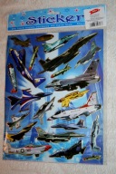 NAKLEJKI OZDOBNE DO PLANERA ZESZYTU SUPER KOMPLET NAKLEJEK SAMOLOTY - NOWE