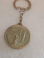 Stary breloczek do kluczy z Lourdes