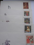 Czechosłowacja - Dzieła malarstwa w Galerii Narodowej - Mi. 1910-14 FDC