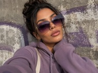 Damskie Okulary Przeciwsłoneczne Oversize Fioletowe