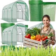 TUNEL FOLIOWY OGRODOWY OCYNKOWANY SZKLARNIA OGRODOWA FOLIAK UV-4 3X2X2M 6M2