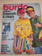 Burda moda dzieci nastolatki przedszkole wykroje szycie 1993
