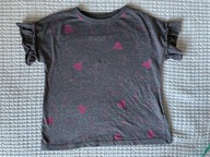T shirt reserved szary falbanka 110 4/5l modny