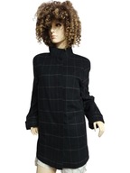 dłuższa MARYNARKA w kratkę wełniana 42/44