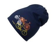 endo czapka cienka dla dziecka granatowa rowery Roz. 48-50 wiek 9-24 m-cy