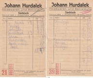 Breslau Wrocław dwa Rachunki Johann Hurdalek