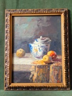 Piękna martwa natura - obraz olejny ręcznie malowany na płótnie