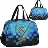 TORBA SPORTOWA SZKOLNA NA BASEN WF DLA CHŁOPCA PIKSELE GRA PIXEL BLUE KILOF