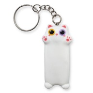 Brelok DŁUGI Biały Kotek KOT Zawieszka Prezent DO KLUCZY Słodki