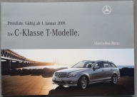 Prospekt Mercedes C Klasse T204 Cennik 1 / 2009