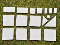 Cegiełki gipsowe Podłoga, płytki odlew z formy 01o