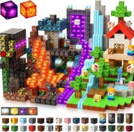 Magnetyczne Klocki Budowlane Magmowy Las 200 sztuk LED świecące dla dzieci