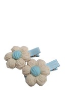 Spinki do włosów szydełkowe kwiatki 2 szt. handmade