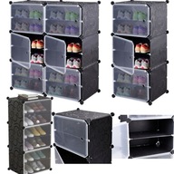 SZAFKA NA BUTY GOCKOWIAK 88 X 94,5 X 32 CM CZARNY , PÓŁKA NA BUTY