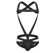 Męska bielizna jockstrap harness jednoczęściowa uprząż z obcisłym pasem L