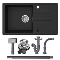 Zlewozmywak jednokomorowy Cecipa Zlewozmywak granitowy granit czarny