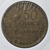 *FRANCJA [0111]*50 franków FRANCS 1953 Czwarta Republika, Ludzie Ptak Kogut