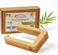 BAMBUSOWY UCHWYT NA PAPIER TOALETOWY BEZ WIERCENIA