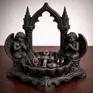Gotycki stojak na biżuterię Gothic Organizer na pierścionki i naszyjniki