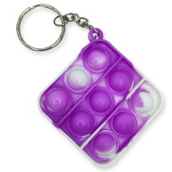Brelok Antystresowy POP IT Zawieszka KWADRAT DO KLUCZY Kolorowy Fiolet